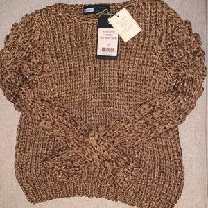 rag & bone Knit Crochet Metallic Sweater